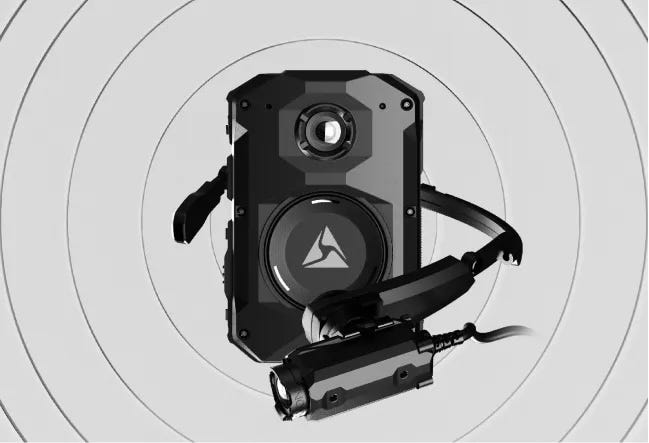 IMAGE: An Axon Body 4 camera, used by police departments to document police activities