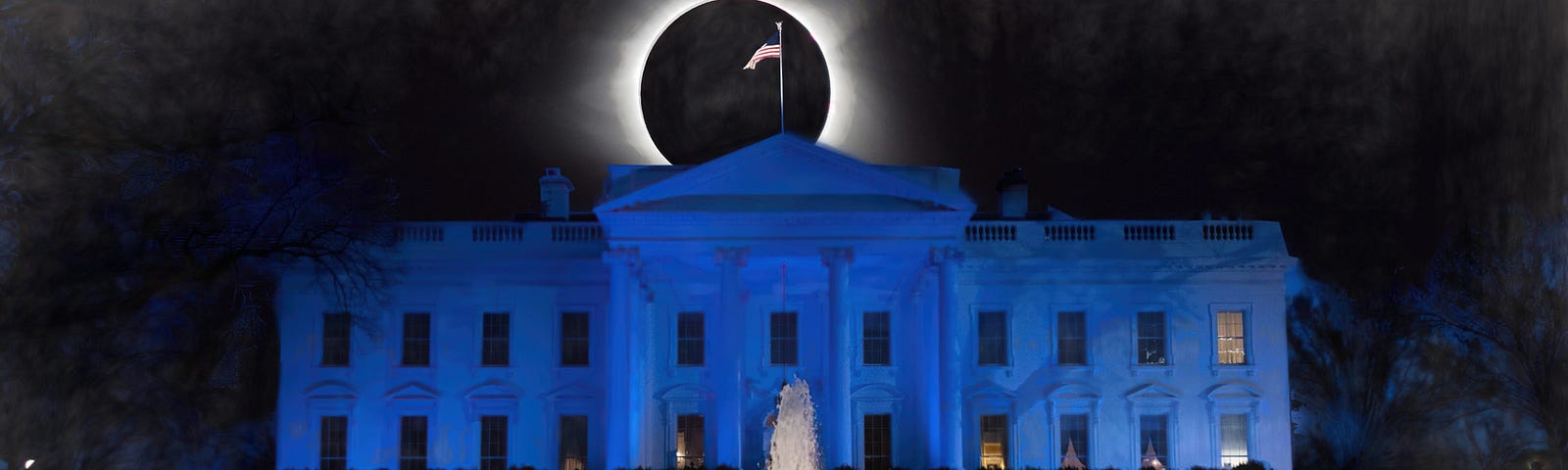 White House during solar eclipse