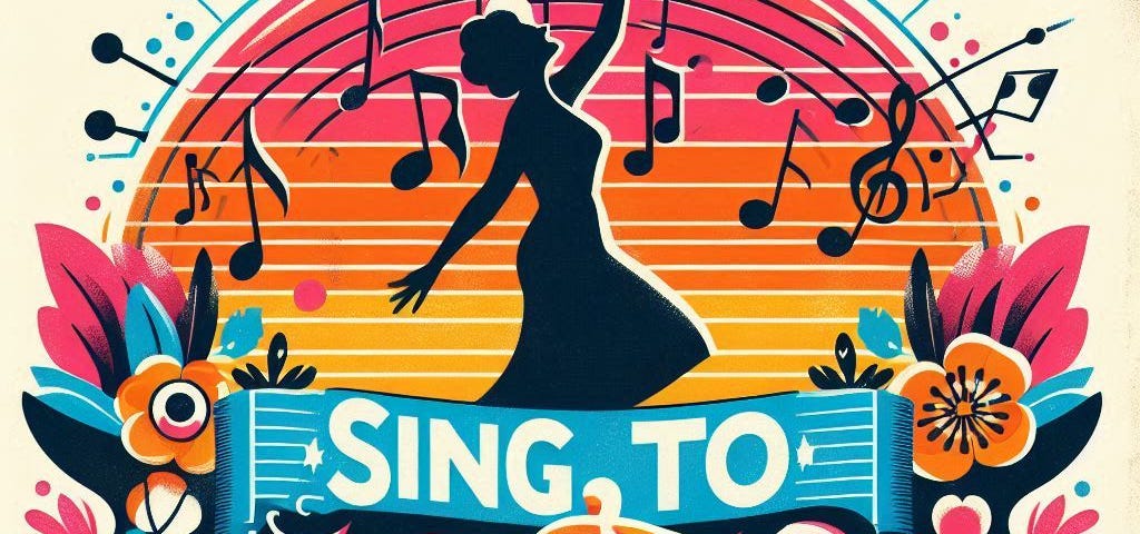 A poster picture that says Sing to Aging