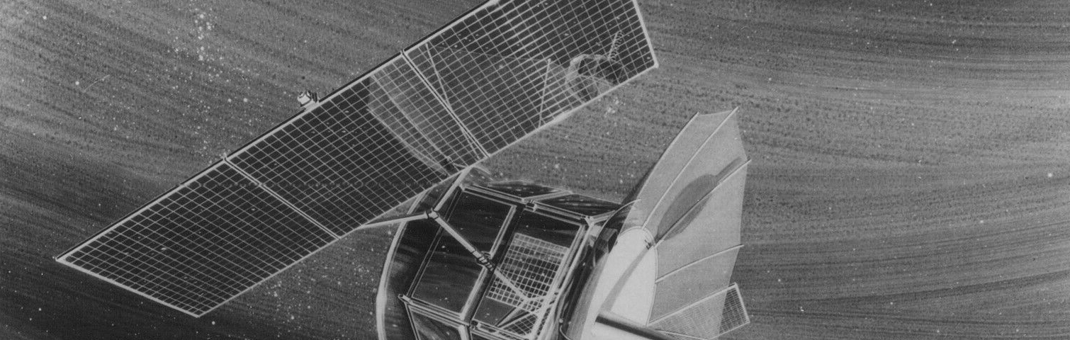 A 1970 illustration of TRW FLTSATCOM communication satellite for data buoys
