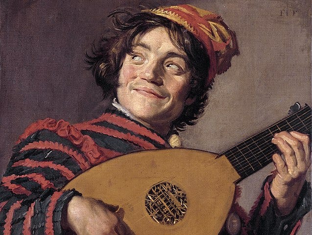 The Jester by Frans Hals. This painting depicts a jester in a colorful costume, symbolizing humor, playfulness, and the essence of the Jester archetype.
