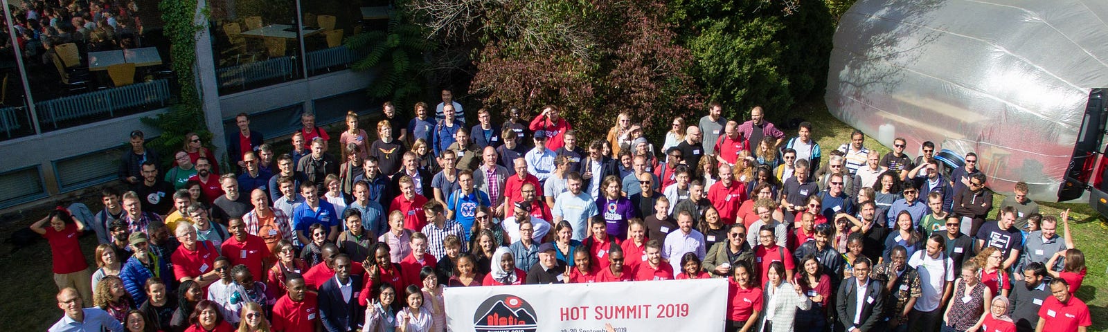 Group photo of all the attendees at the 5th annual HOT Summit in Heidelberg, Germany.