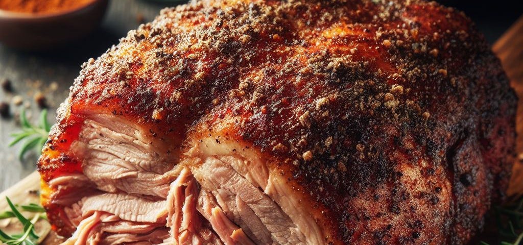 A picture of a Boston butt smoked pork roast
