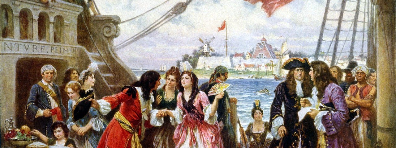 William Kidd greeting a noble lady