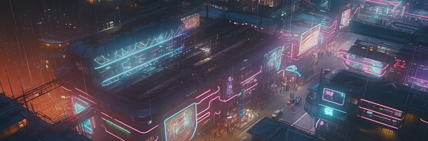 A cyberpunk city