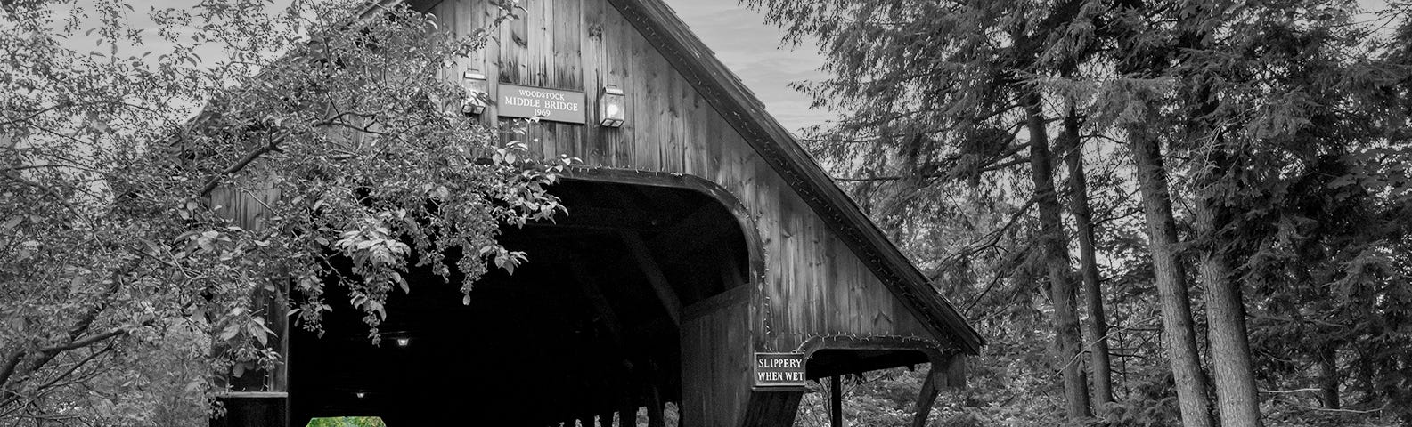 A photo of the Woodstock, Vt. Middle Bridge.