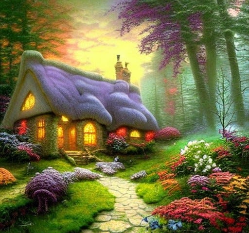 A beautiful cottage deep in the woods