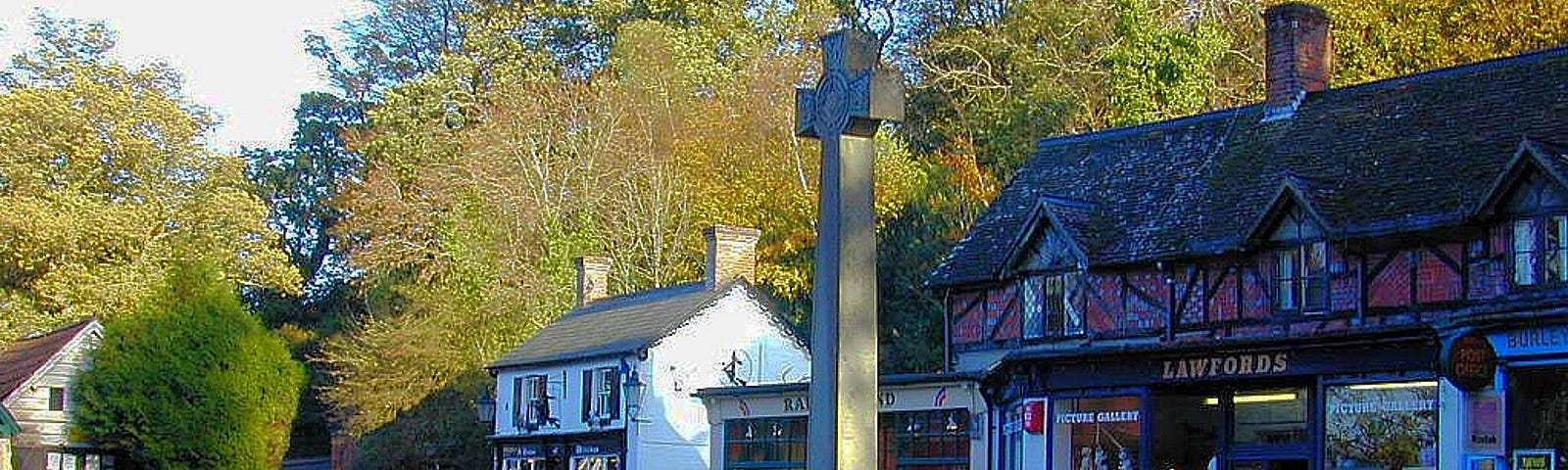 Burley Market Cross in England’s New Forest National Park that is filled with enough stories of ghosts, witches, smugglers, and Ronald Reagan’s astrologer to make every day seem like Halloween by David A. Laws