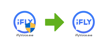 iFlyVoice.exe (Admin Right) to iFlyVoice.exe (Normal User)