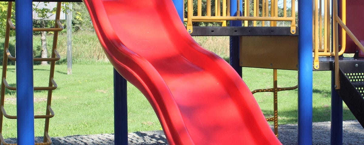 The slide at our neighbourhood’s play structure.