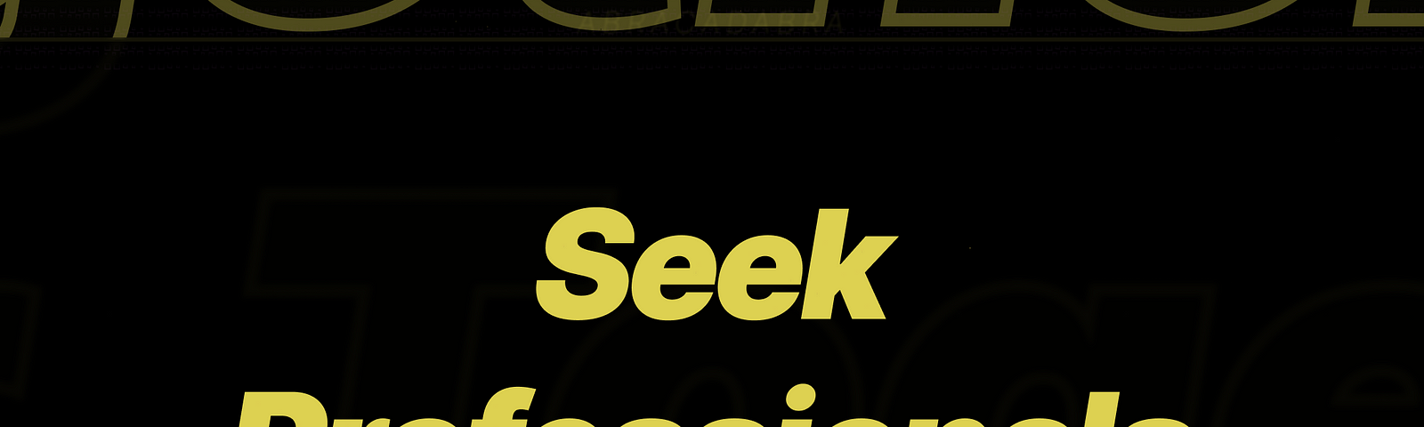 Stalk Yourself image from Arnaud Revel Goulihi’s article with “Seek Professionals” written.
