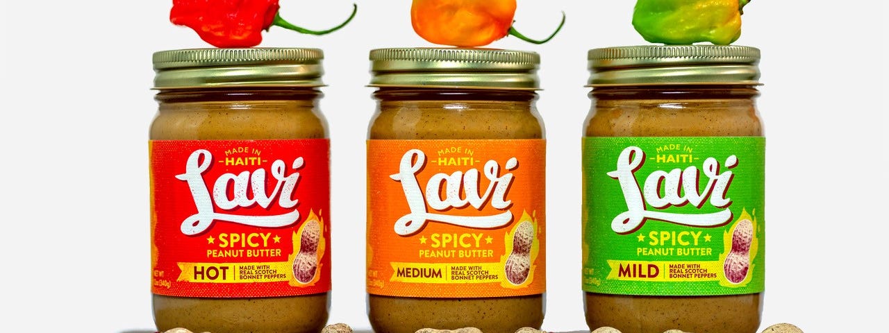 Three Flavors of Acceso Haiti’s Lavi Spicy Peanut Butter