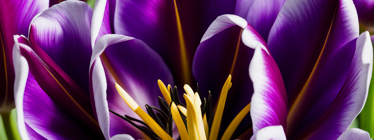 Close up of purple tulip
