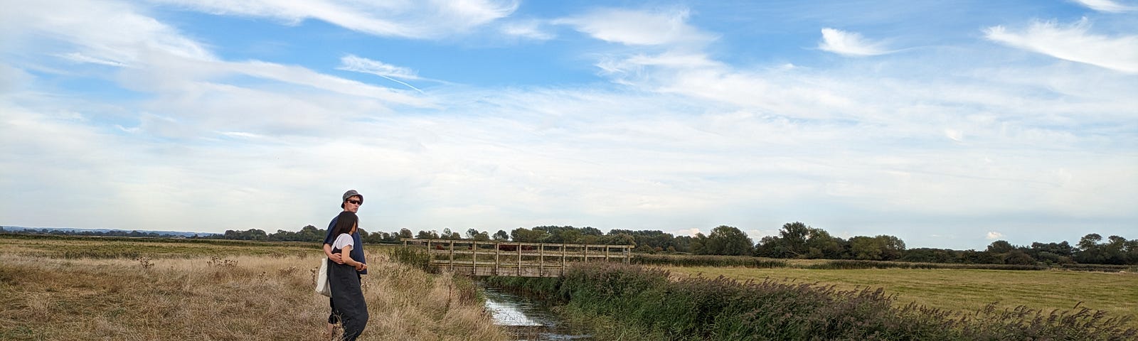 A photo of the marsh land with canal