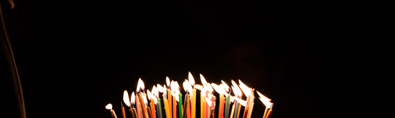 Image of a birthday cake with candles.