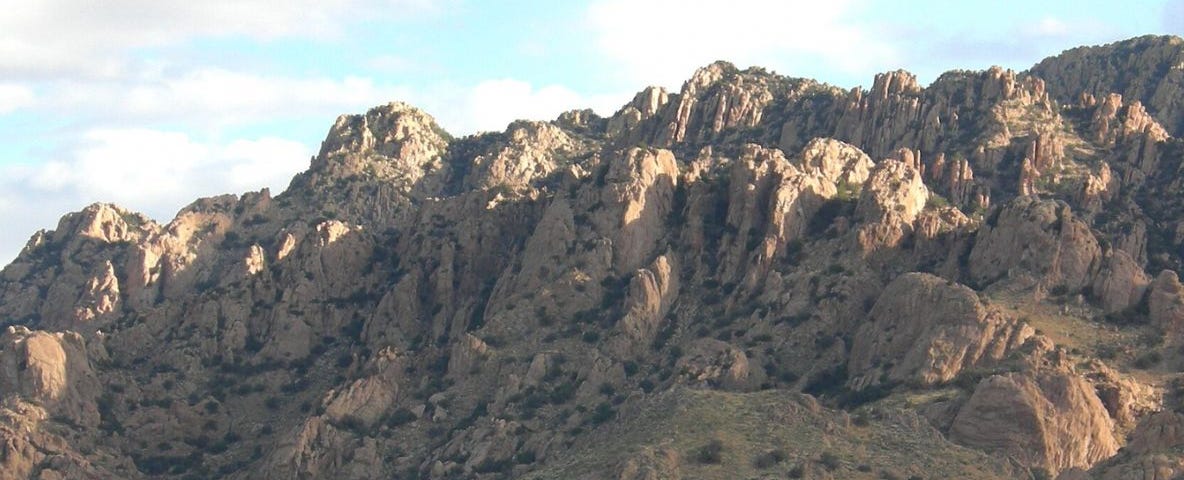 The Dragoon Mountains in Southeast Arizona.