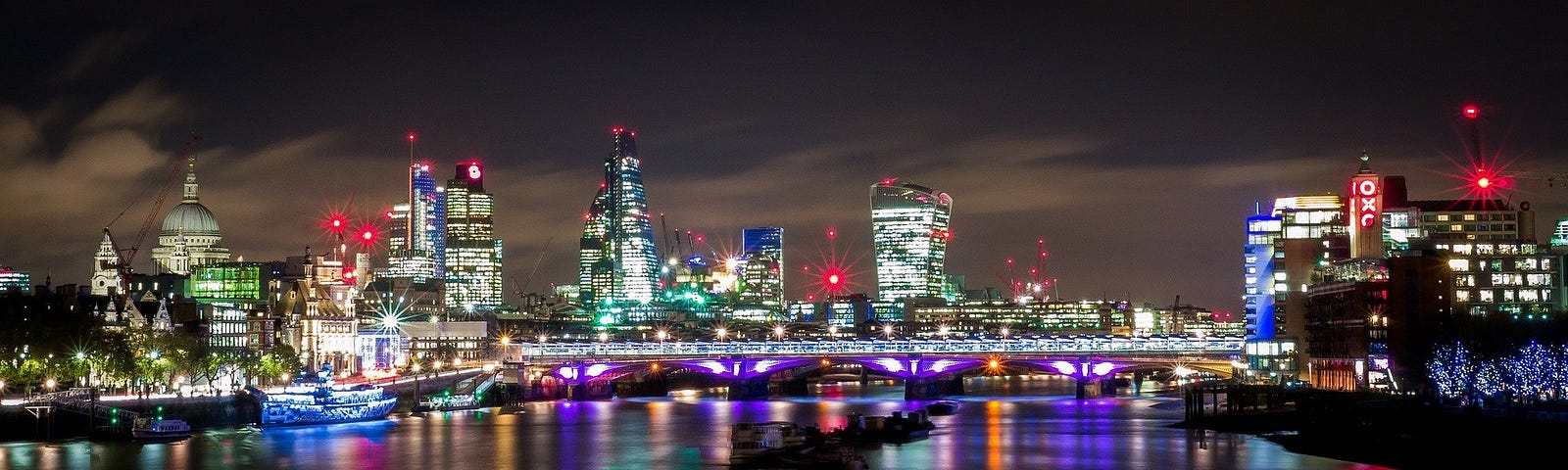 London Skyline at night — Image by skeeze from Pixabay