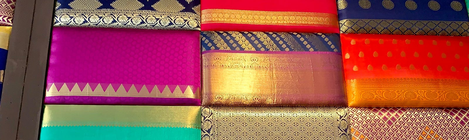 Saris on wall
