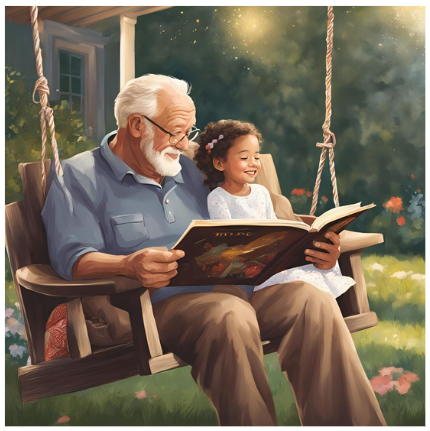 Grandpa reading his granddaughter a story about what a drunken idiot he was in college.