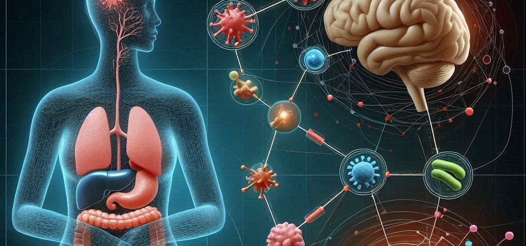 Connection between microbiota in Human gut influencing the brain and Decision making with neurotransmitters connecting the gut and brain