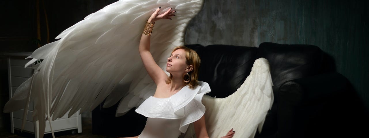 A woman in a beautiful angel costume | Poem, Short Poem,  Angel, Suicide, Crime, Sad story