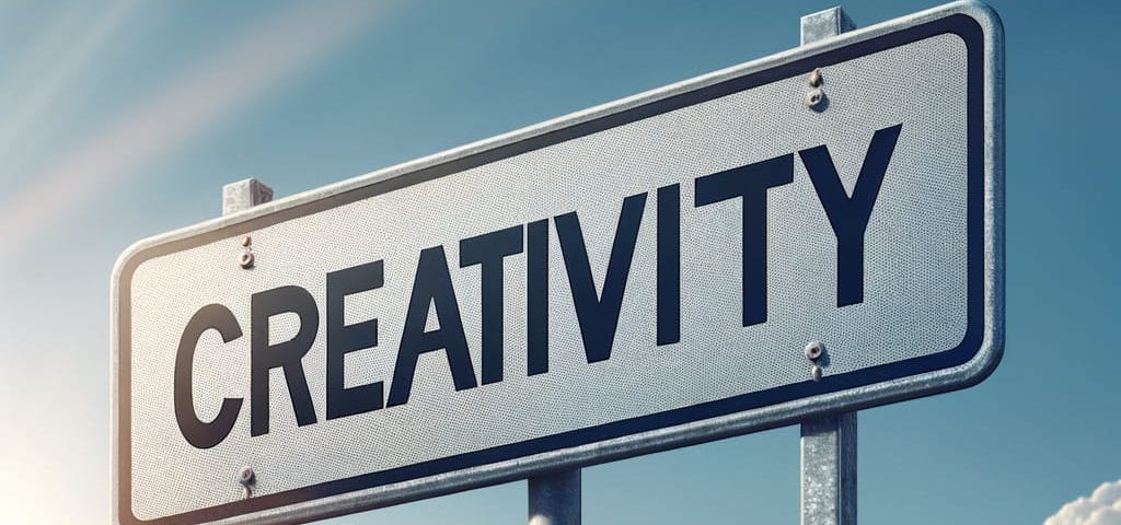Road sign saying “Creativity”