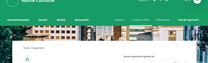 A model website for Italian Municipalities