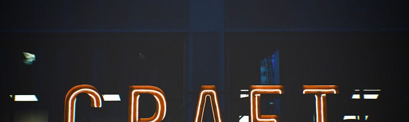 ‘Craft’ orange sign