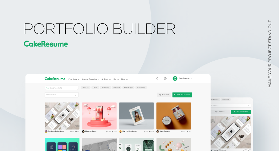 CakeResume portfolio builder