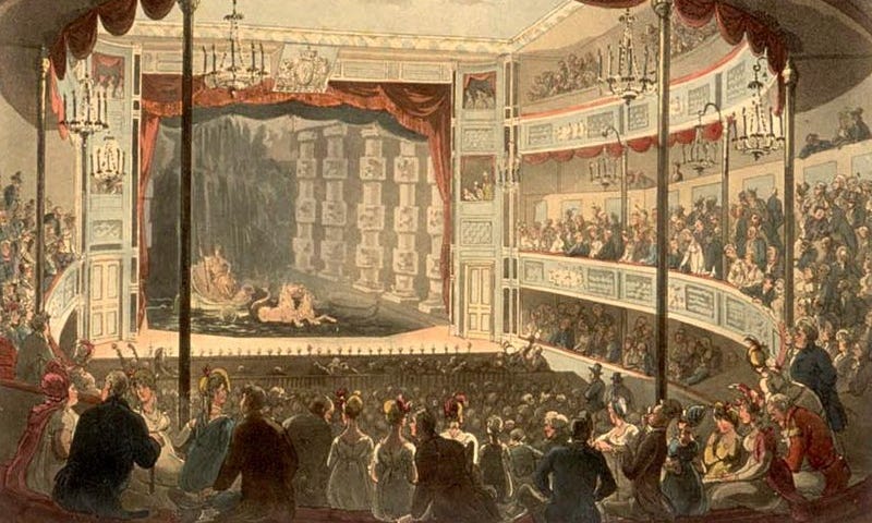 A painting of Sadler’s Wells Theatre