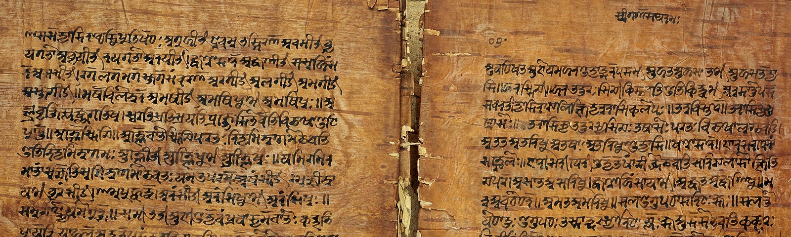 Birch bark manuscript from Kashmir of the Rupavatra, a grammatical textbook based on the Sanskrit grammar of Panini.