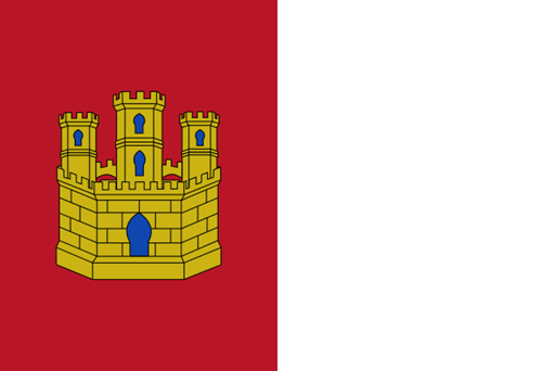 卡斯提亞-拉曼查(Castilla-La Mancha)自治區旗幟(bandera)