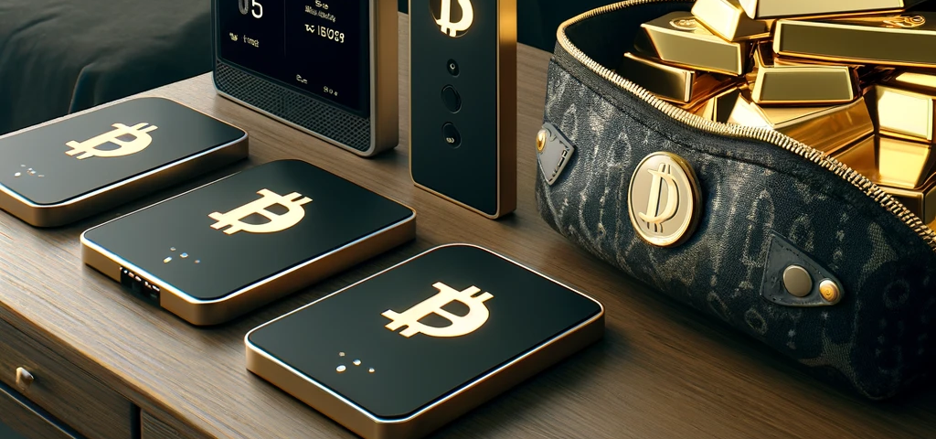 A bedroom with digi-wallets and gold bars in a bag