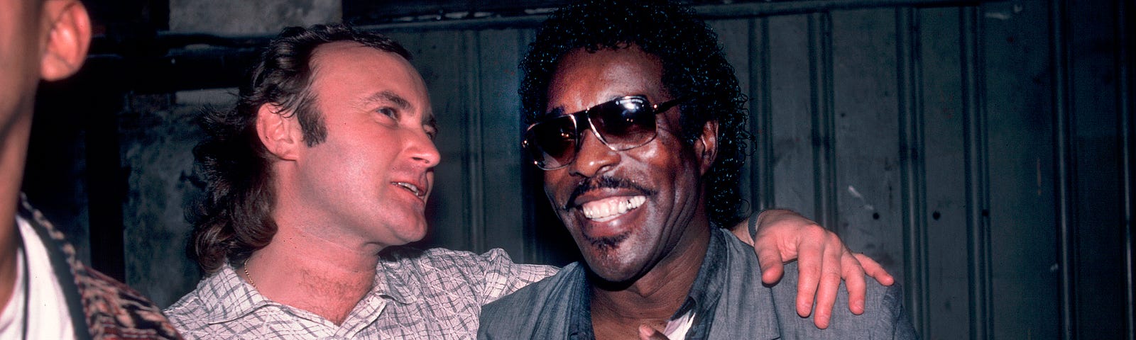 Phil Collins and Buddy Guy at the Limelight in Chicago, 1987