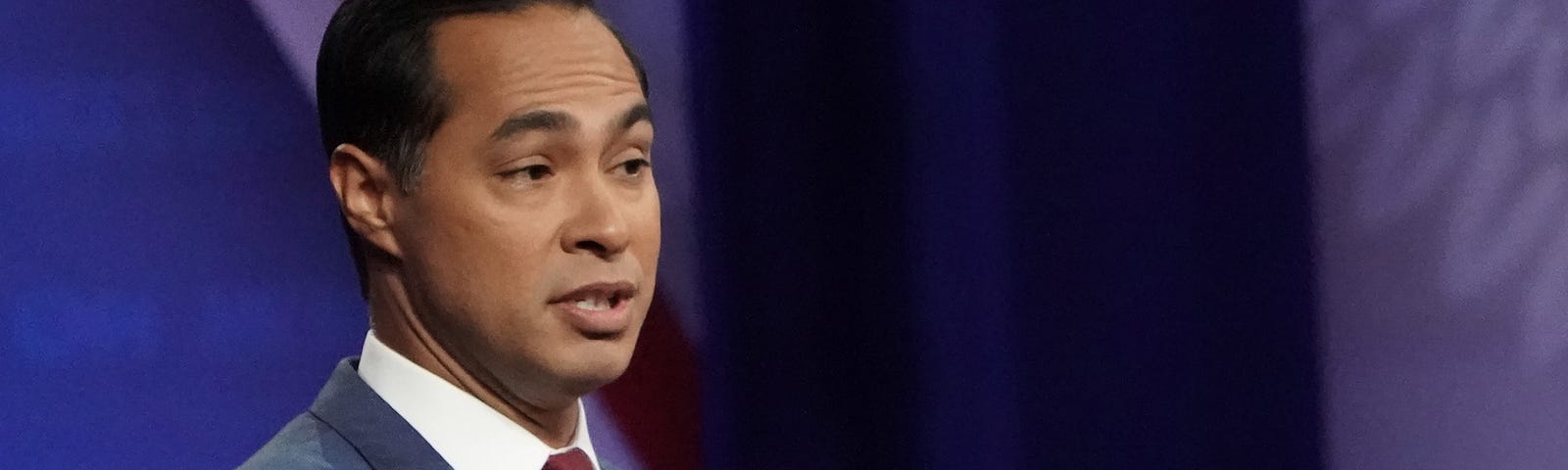 Democratic presidential candidate Julian Castro speaks at CNN’s presidential town hall on October 10, 2019.