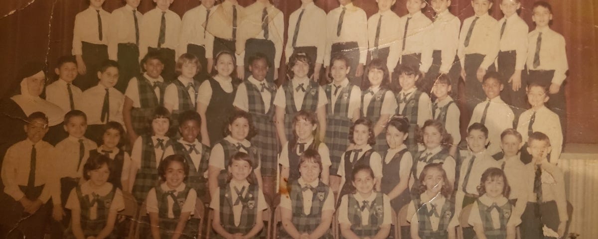 Elementary class photo of the author’s mother, Cecelia Lacayo.