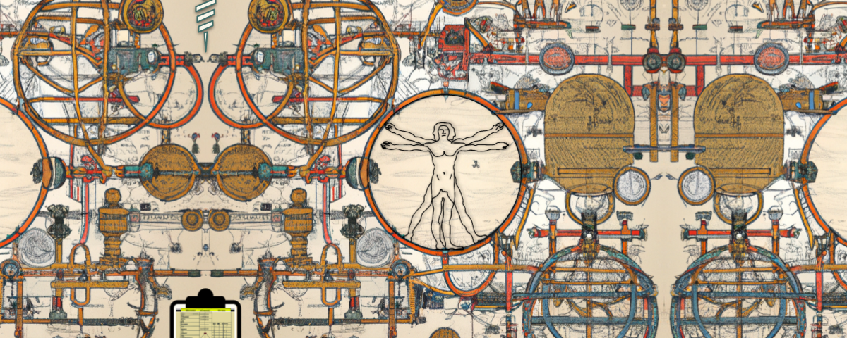 Medical Record Retrieval System, as imagined by AI in the style of Da Vinci