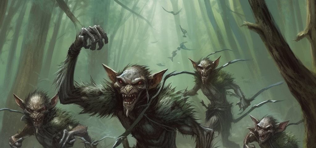 Goblins charge from the trees