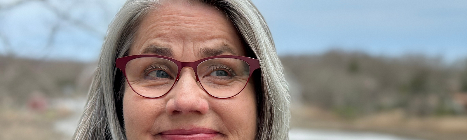 Closeup of author, making a mischievous face.