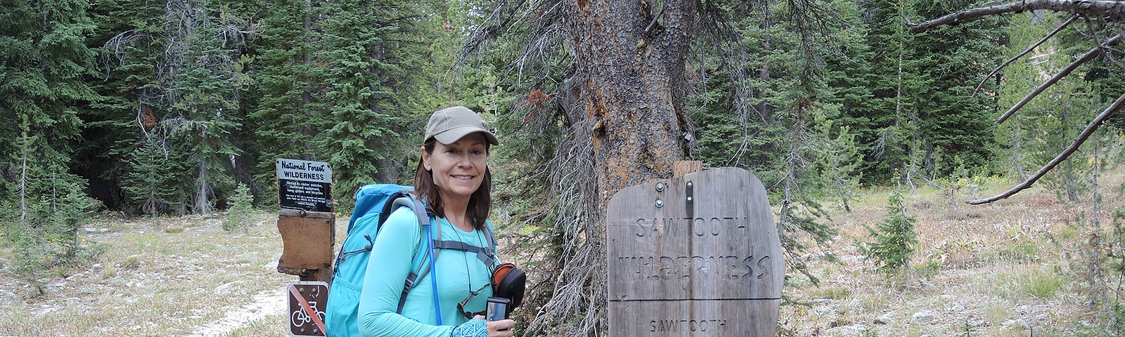 Kristin Simanek, FWS Artist and Senior Graphic Designer at the National Conservation Training Center, hiking in the Sawtooth Wilderness of Idaho.