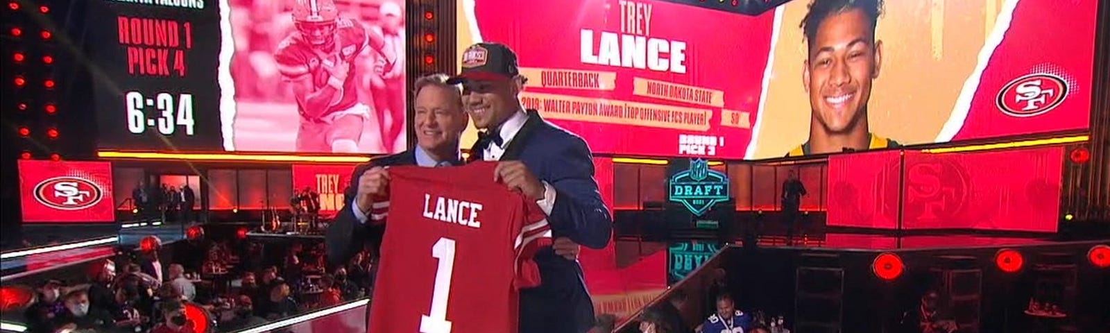 The San Francisco 49ers drafted North Dakota State’s Trey Lance as the #3 pick, but will he be a fantasy football star too?