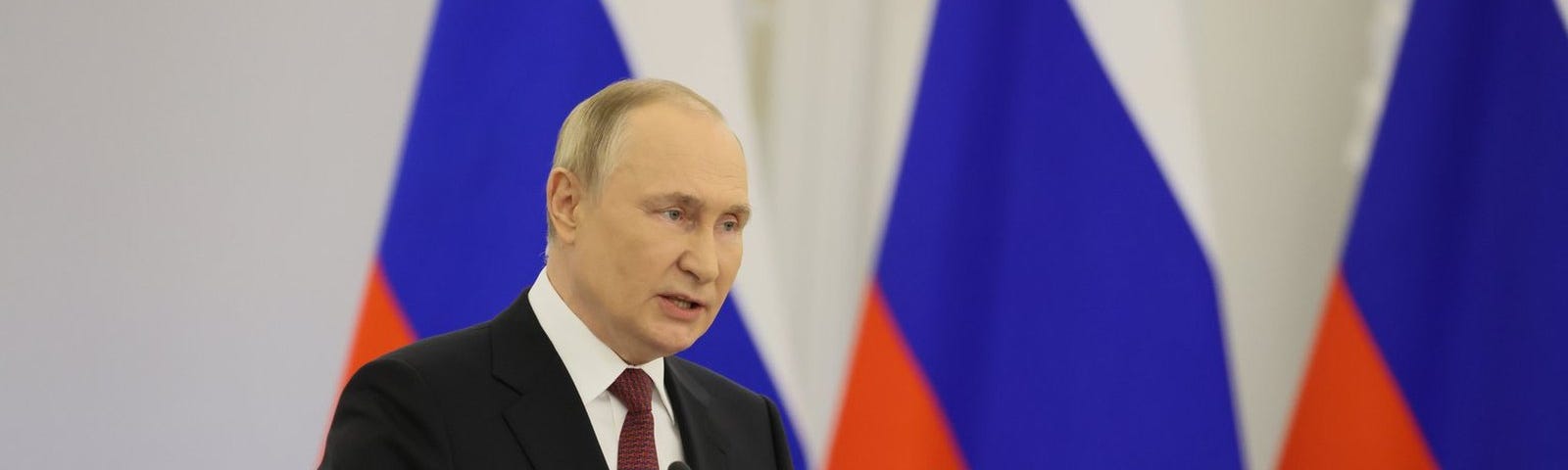 Vladimir Putin speaking in Russia