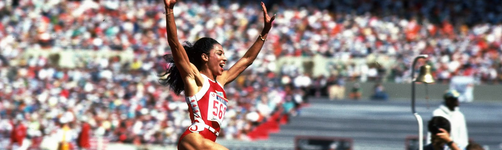 Florence Griffith Joyner at the 1988 Olympics.