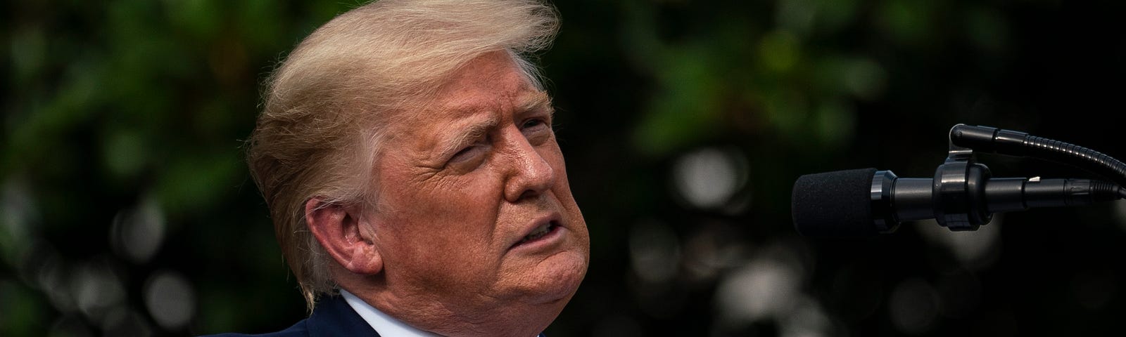 President Donald Trump speaks during an event about regulatory reform on the South Lawn of the White House on July 16, 2020