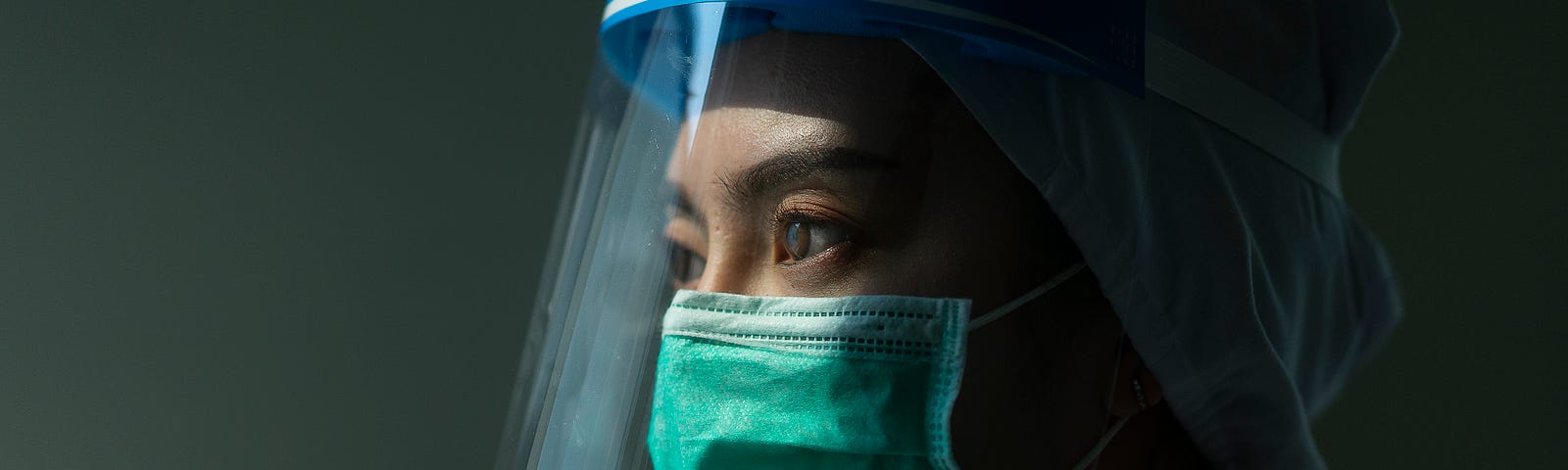 Healthcare worker wearing PPE.