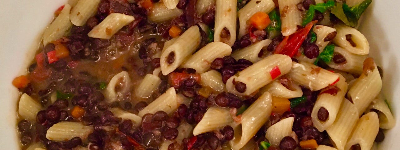 pasta with lentils