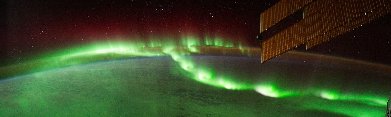 Aurora viewed from the International Space Station