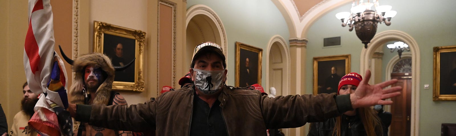 Some of the pro-Trump supporter mob who broke into the U.S. Capitol on January 6, 2021.