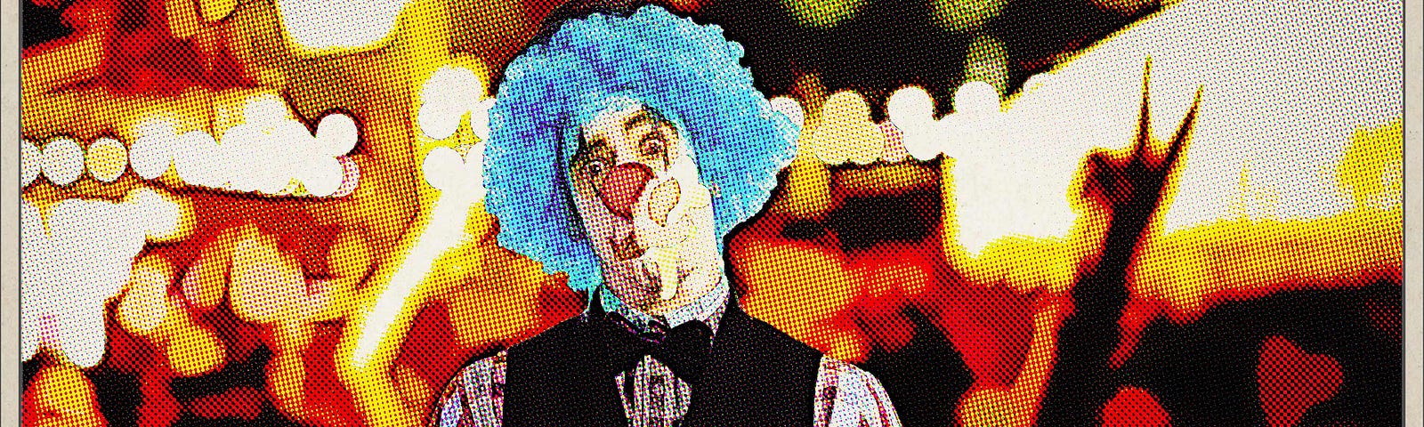 Clown with egg on face