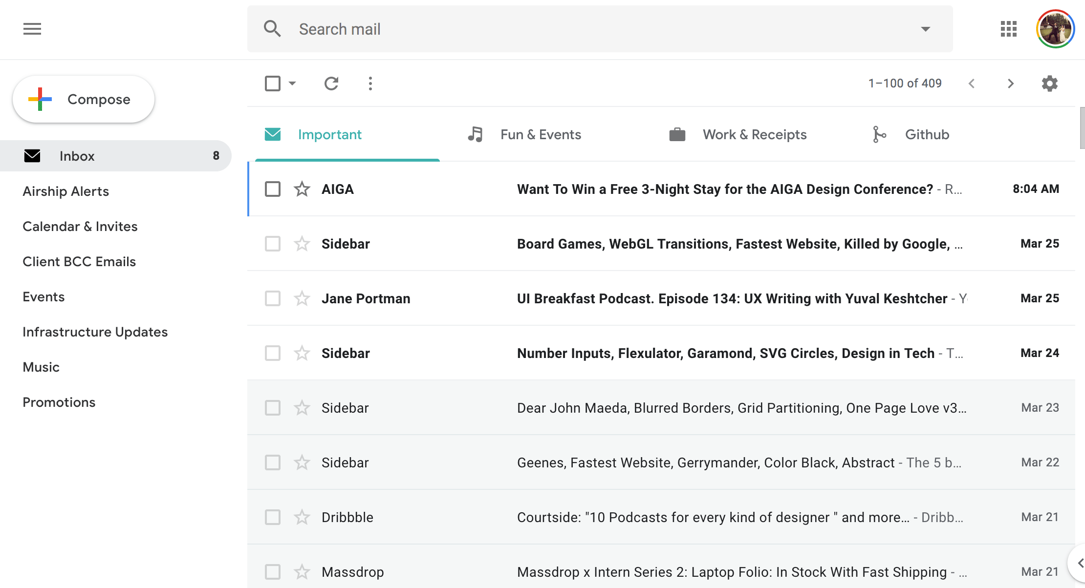 Inbox Modus